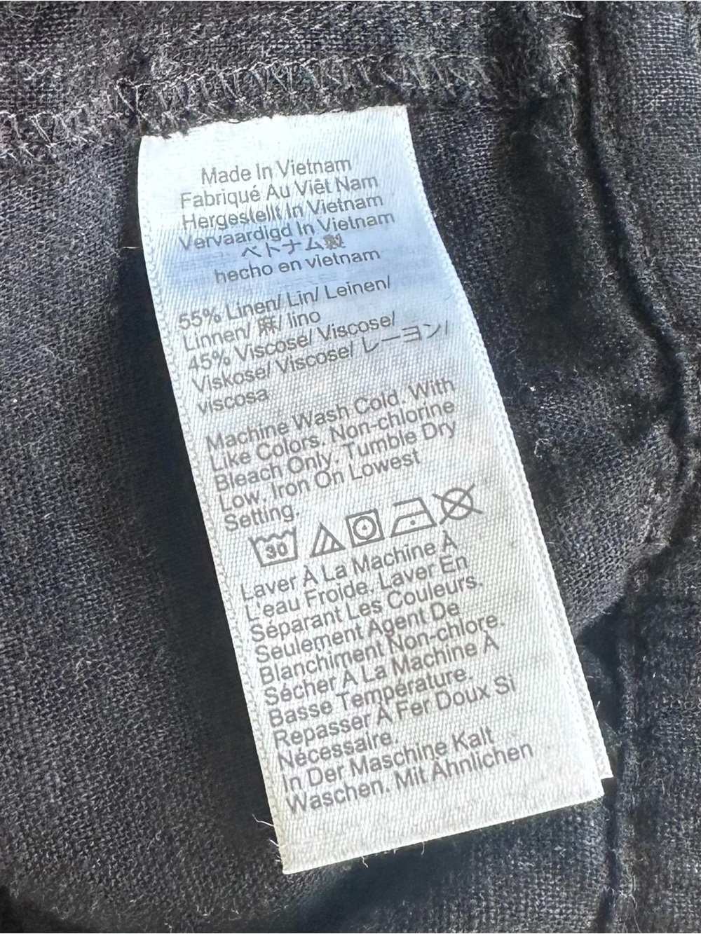 J. CREW Factory Linen Blend Drawstring Pull-on Shorts Black M - Picture 7 of 8